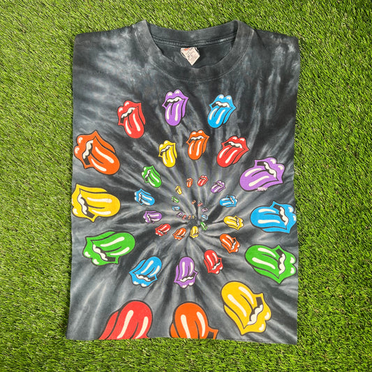 2005 Rolling Stones Tie Dye Tour Tee Size Small USED v16622