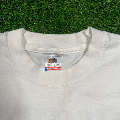 1992 Whitewater Rafting "Mona Lisa" Tree White Size Large USED v18446