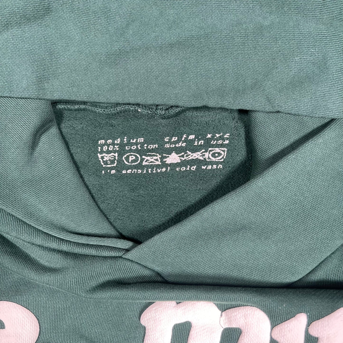 CPFM Ye Must Be Born Again Green Hoodie Size Medium USED x15175