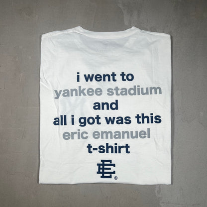 Eric Emanuel Yankees All I Got Was This Tshirt White Tee Size One Size USED x17044