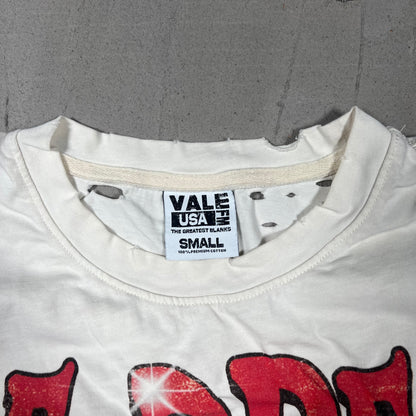 Vale Forever "All Dogs Go To Heaven" White Tee Size Small USED x17374
