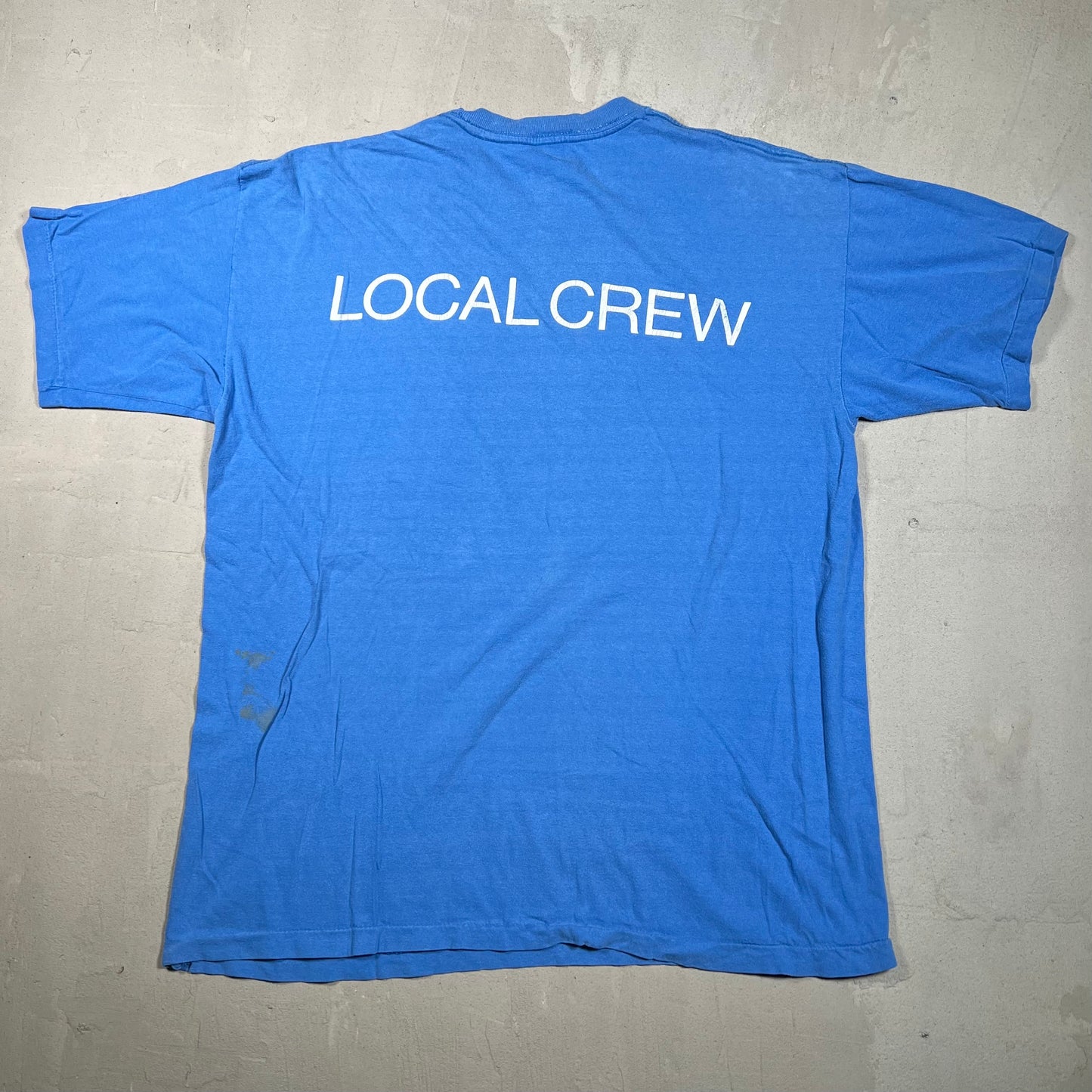 1990 Rolling Stones Urban Jungle Europe Local Crew Blue Tee Size XL USED v19161