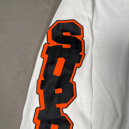 Supreme Stacked Logo White Longsleeve Size Large NEW x17425