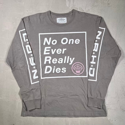 Neighborhood NERD No One Ever Really Dies Grey Longsleeve Size Medium USED x18117
