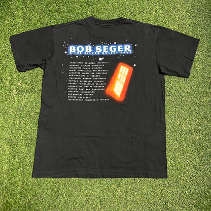 1998 Bob Seger Its a Mystery Black Tee Size Large USED v16136