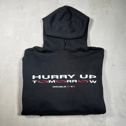 The Weeknd Playboi Carti Hurry Up Tomorrow Black Hoodie Size Large USED x18284