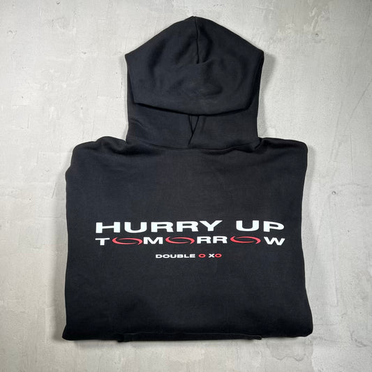 The Weeknd Playboi Carti Hurry Up Tomorrow Black Hoodie Size Large USED x18284