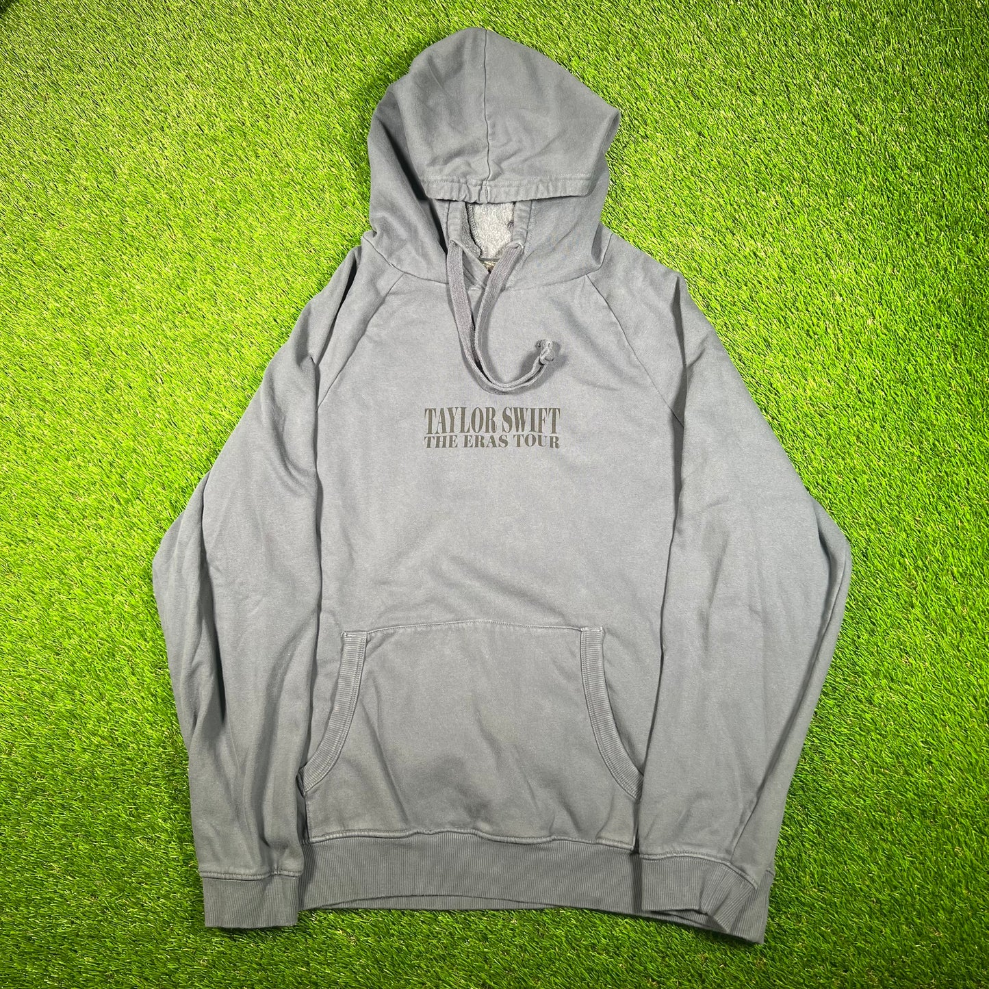 Taylor Swift Eras Tour 2024 Blue Hoodie Size Large USED v17568