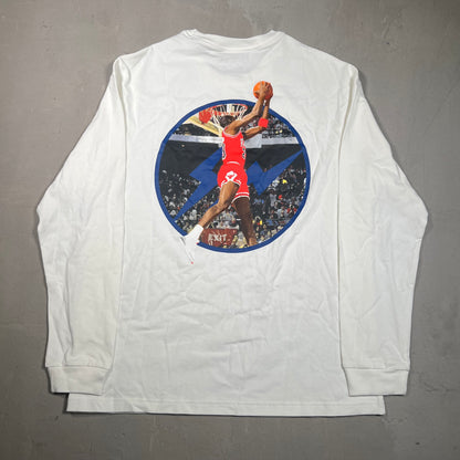 Jordan Fragment White Longsleeve Logo Tee Size Medium NEW x17461