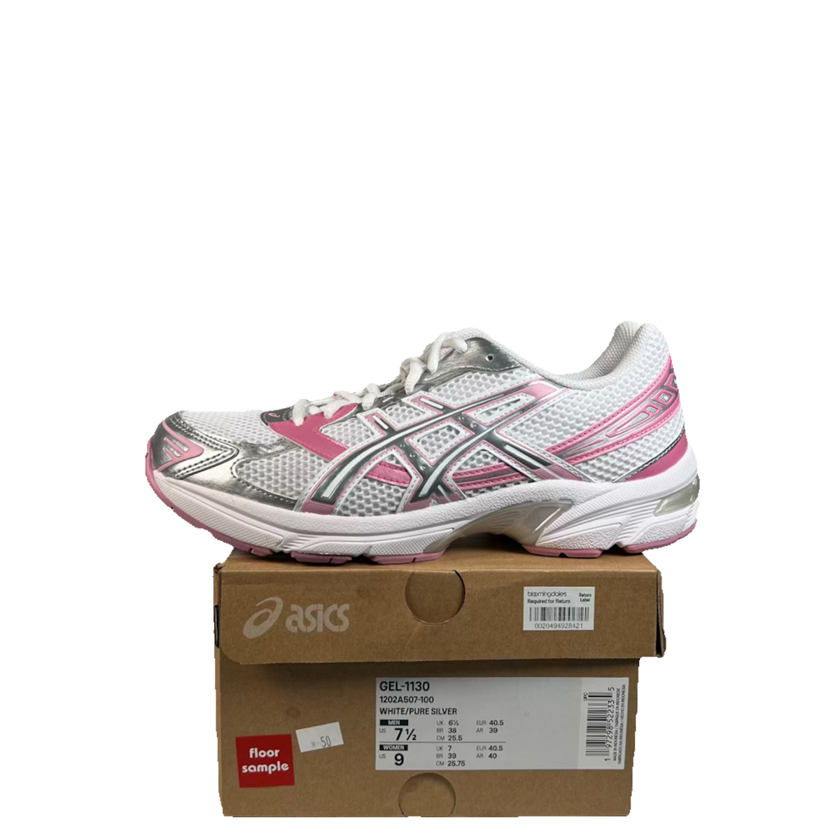 Asics Gel-1130 White Pure Silver Pink (2024) Size 7.5M/9W USED s23358