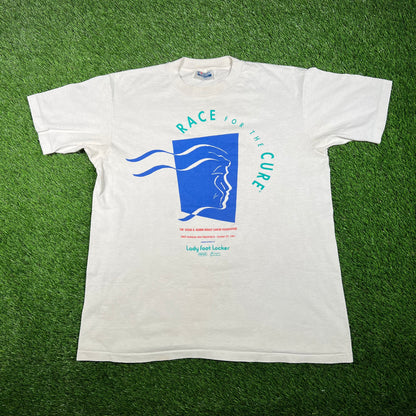 1991 "Race for the Cure" White Tee Size Large USED v17637