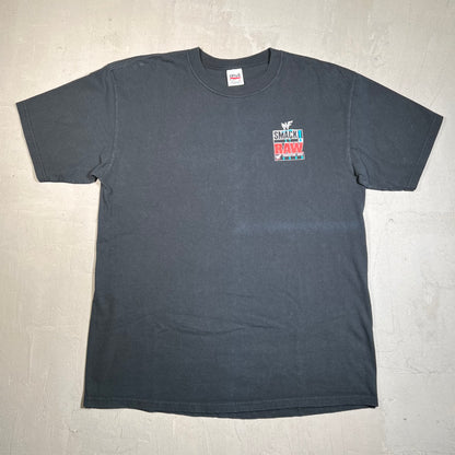 2000 WWE "Smack it Raw" Black Production Tee Size XL USED v19570