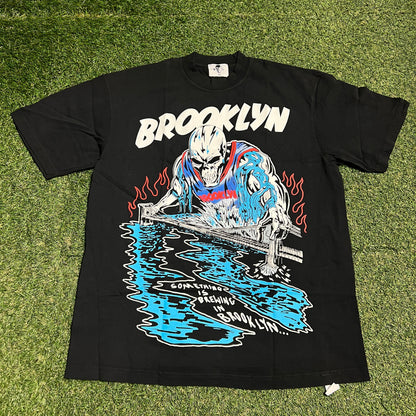 Warren Lotas Brooklyn Gaint Black Tee Size Large NEW x14030