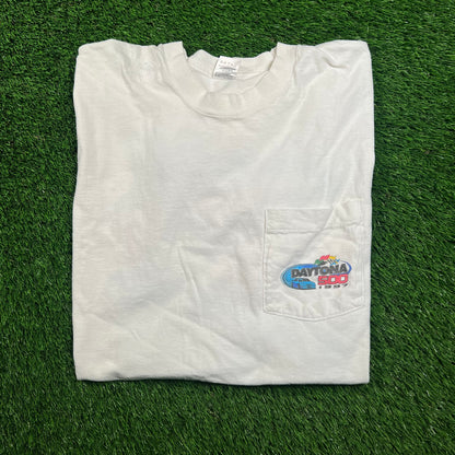 1997 Daytona 500 Dale Earnhardt's #3 White Tee Size XXL USED v18491