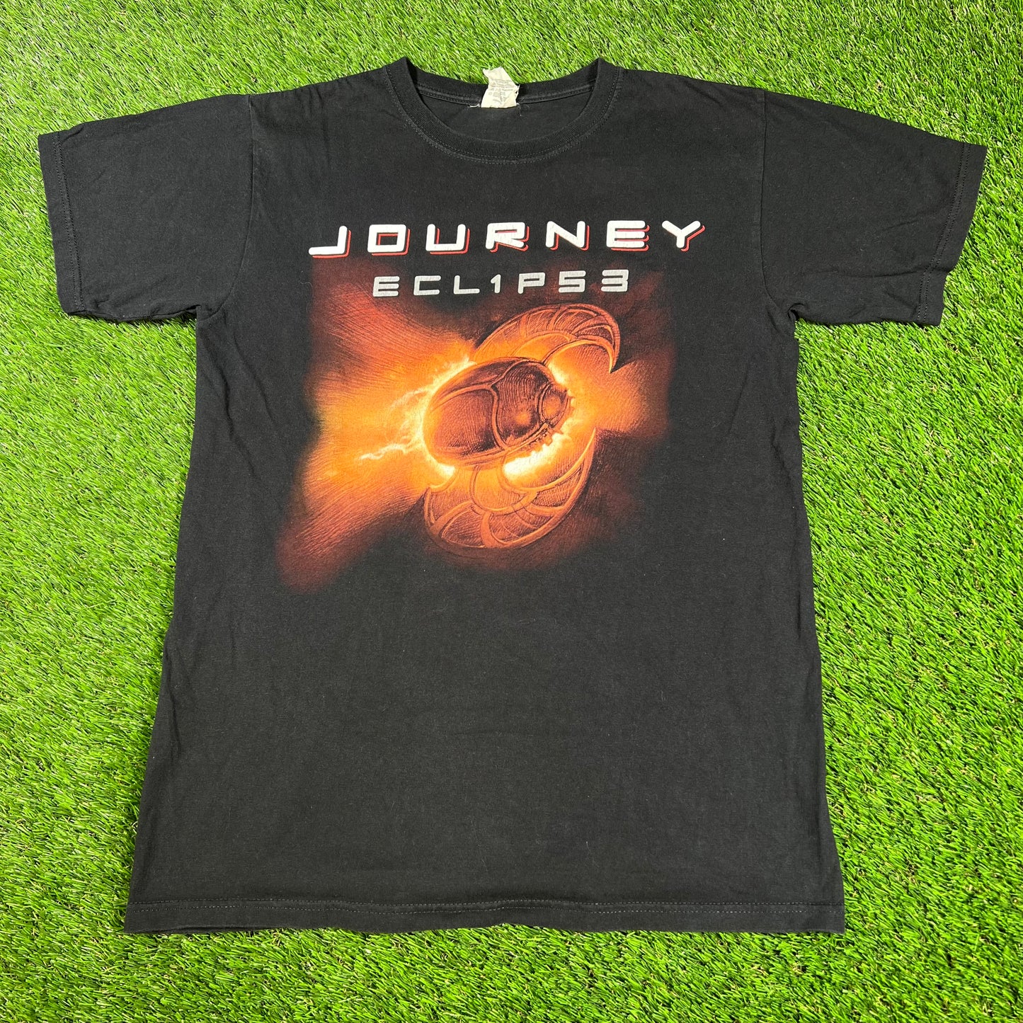 2011 Journey North American Tour Black Tee Size Medium USED v16652