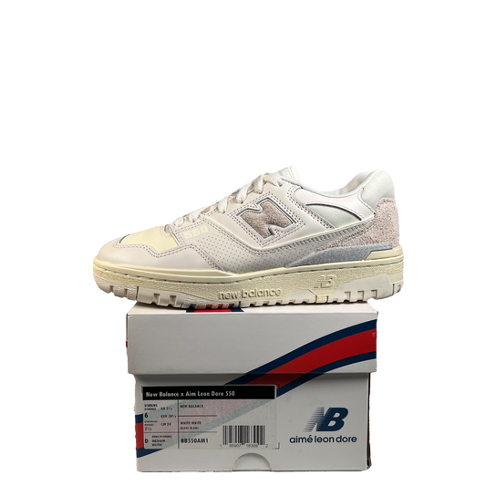 New Balance 550 Aime Leon Dore ALD White Leather (2022) Size 6 USED s21949