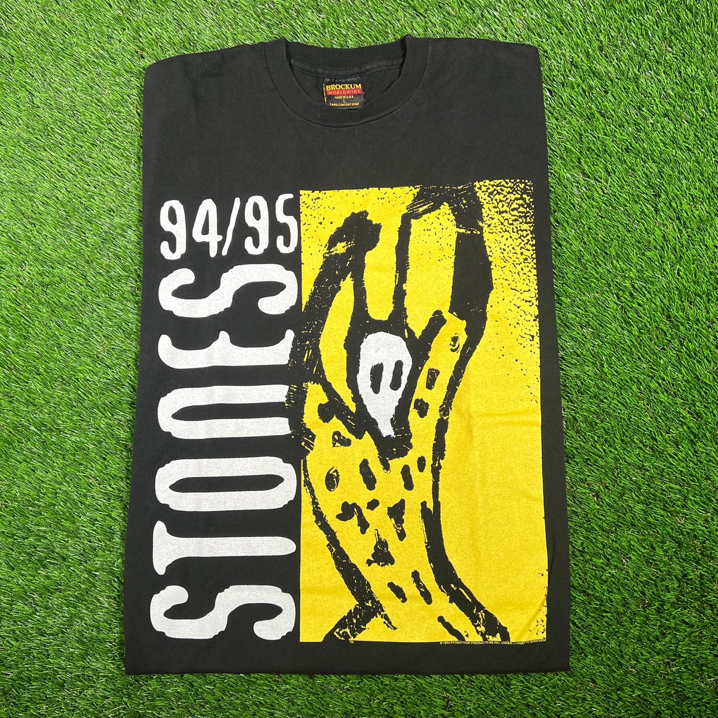 1995 Rolling Stones North American Tour Black Tee Size Large USED v17667