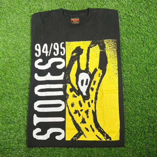 1995 Rolling Stones North American Tour Black Tee Size Large USED v17667