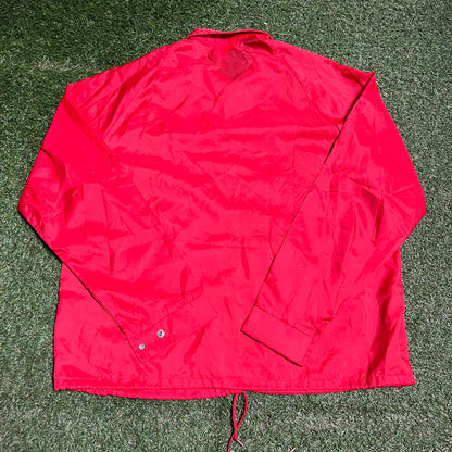 1970s Champions Coach Jacket Red Size Large USED v16093