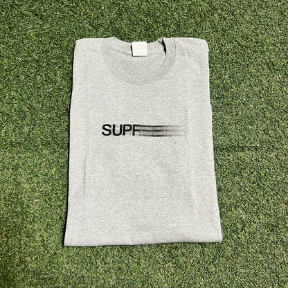 Supreme Motion Logo Grey Tee Size Medium NEW x13649