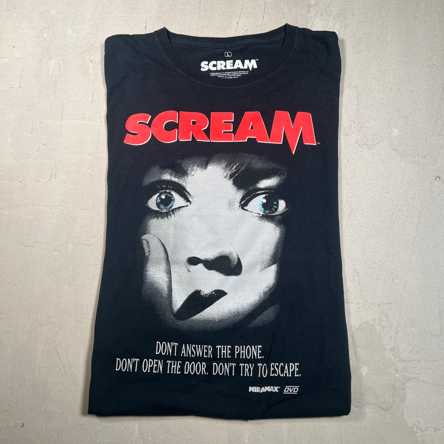 Scream Modern Movie Promo Longsleeve Black Size Large USED v19392