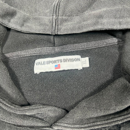 Vale Sports Division "Valley Dreams" Washed Black Distressed Hoodie Size XL USED x14849