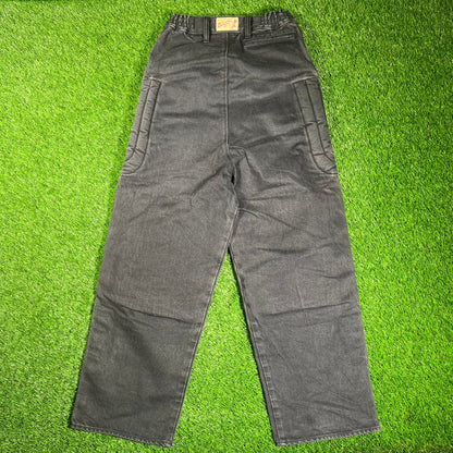 Kapital Black Denim Kountry Motocross Pants Size 2 (Medium) USED x15666