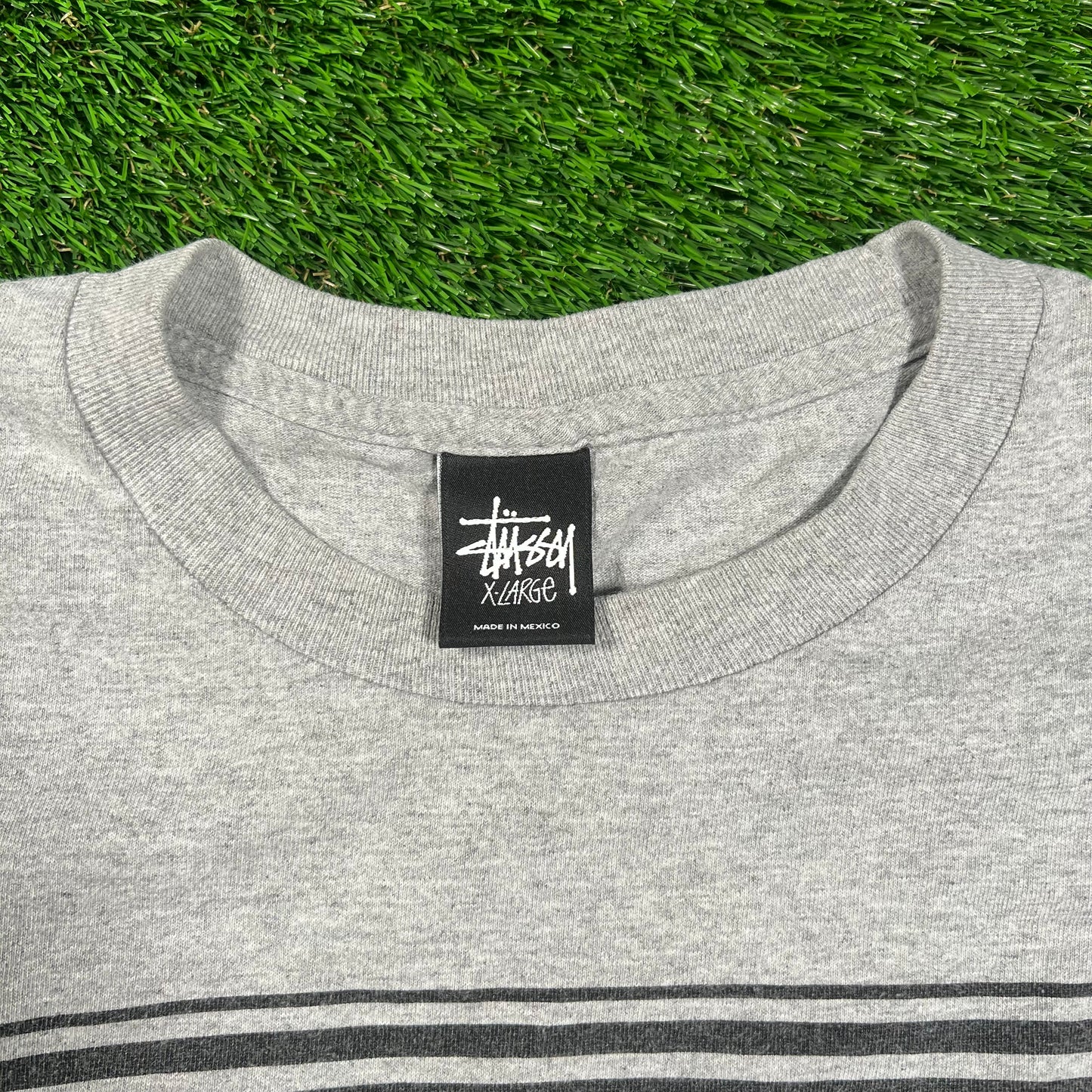 Y2K Stussy "Double S" Logo Grey Longsleeve Size XL x16476