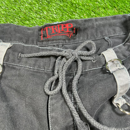 Tripp NYC Black Belted Cargo Utility Pants Size Medium USED x14306