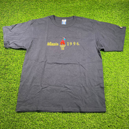1996 Champion Atlanta Olympics Navy Tee Size XL NEW v18289