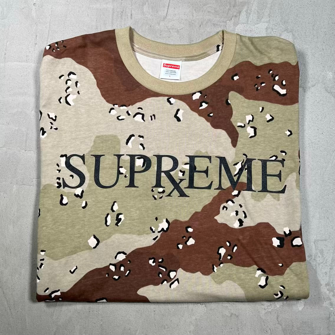 Supreme RX Chocolate Chip Camo Tee (2025) Size Large USED x18527
