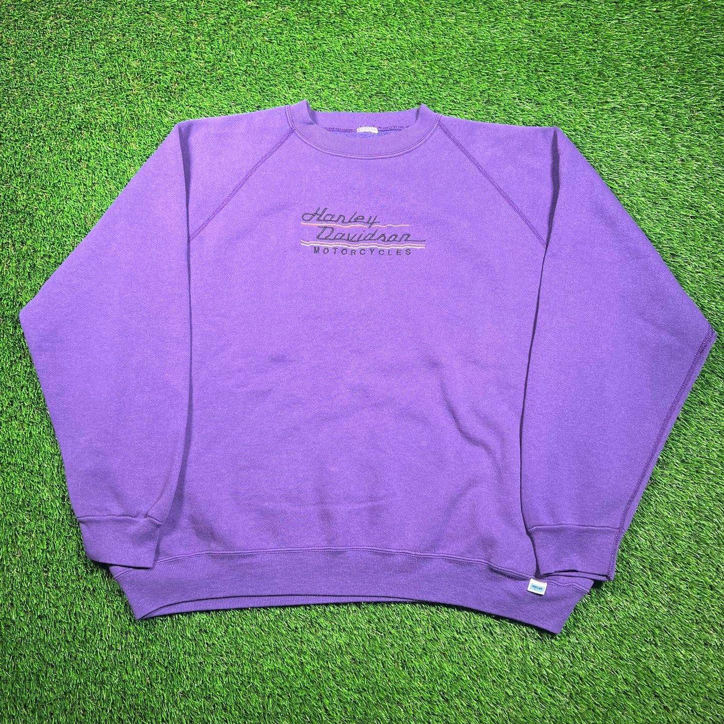 1990s Harley Davidson Motorcycles Purple Crewneck Size Large USED v18622