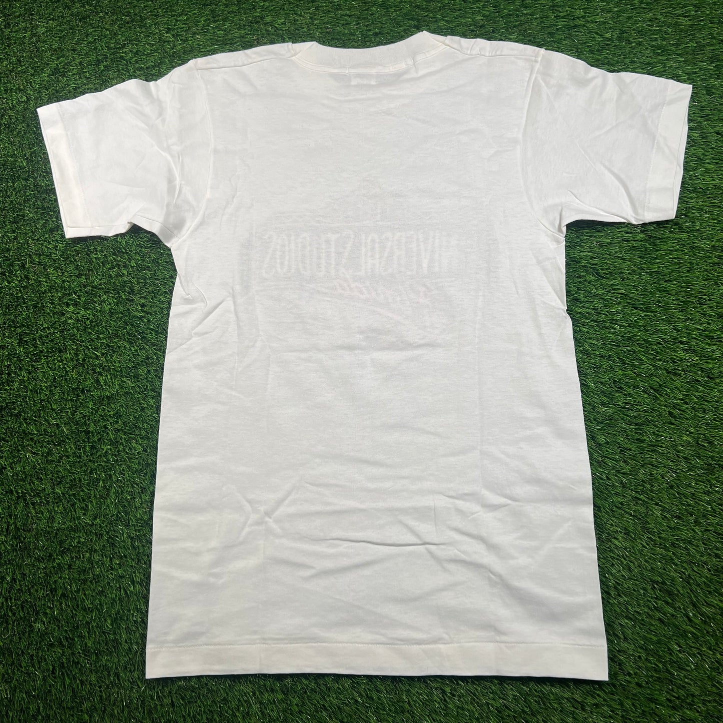 1990's Neon Logo Universal Studios Florida White Tee Size Medium USED v18286