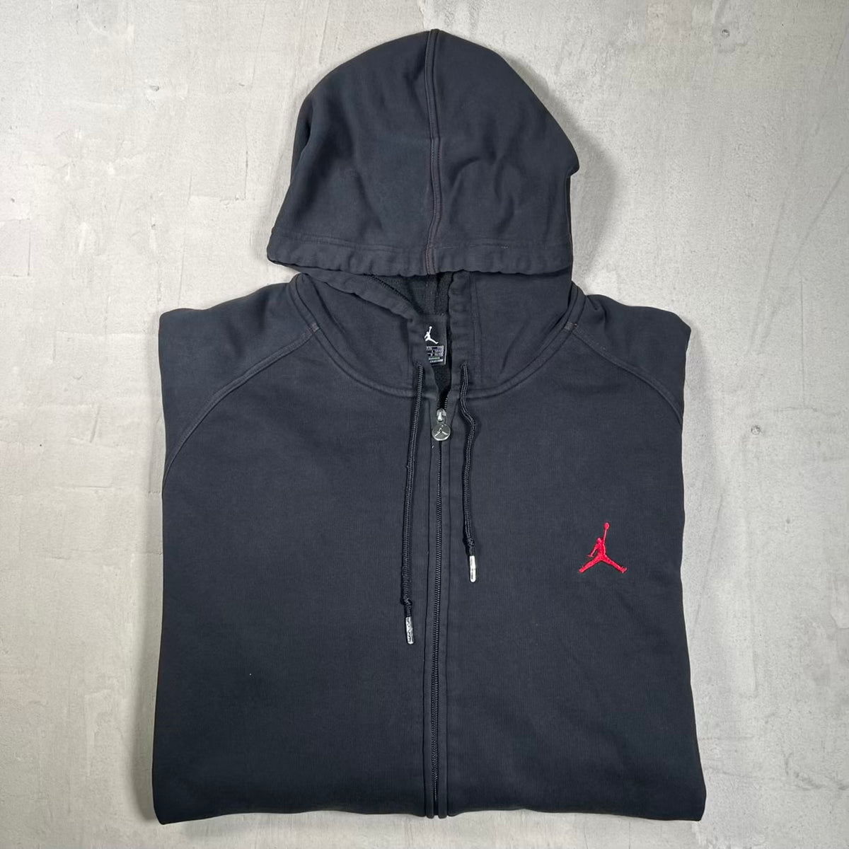 Jordan Jumpman Logo Black Zip Up Hoodie Size XXL USED v20251