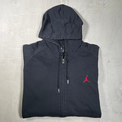 Jordan Jumpman Logo Black Zip Up Hoodie Size XXL USED v20251