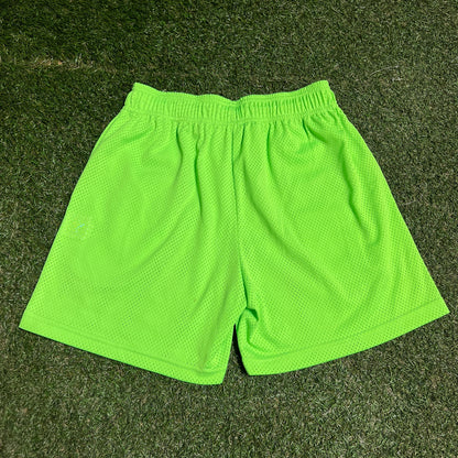 Eric Emanuel Green Logo Green Lightning Bolt Shorts Size Medium USED x14111