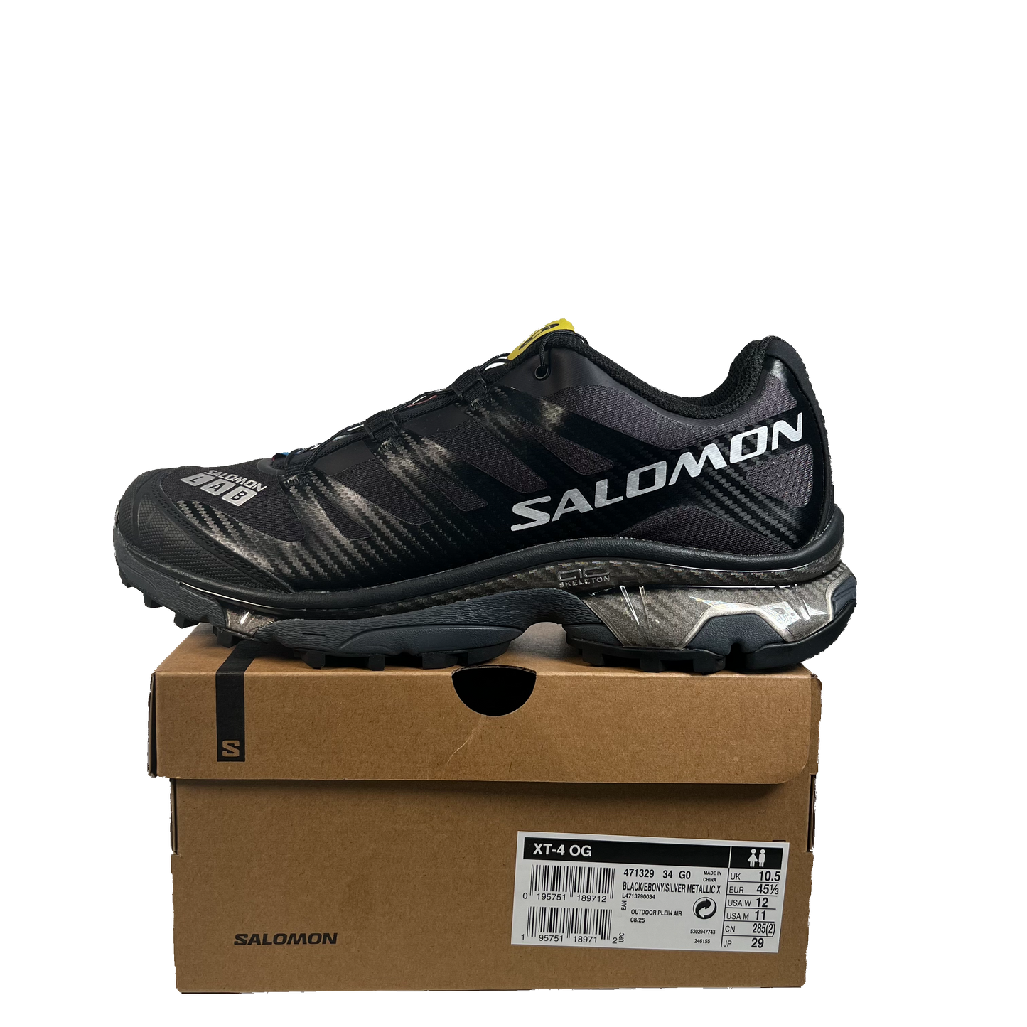 Salomon XT 4 Black Silver Metallic (2023) Size 11 USED s22390