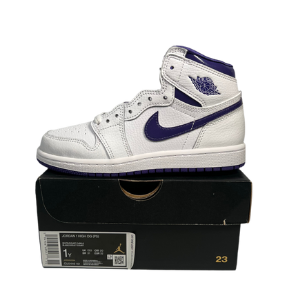 Jordan 1 High Court Purple (2021) Size 1y NEW s17342