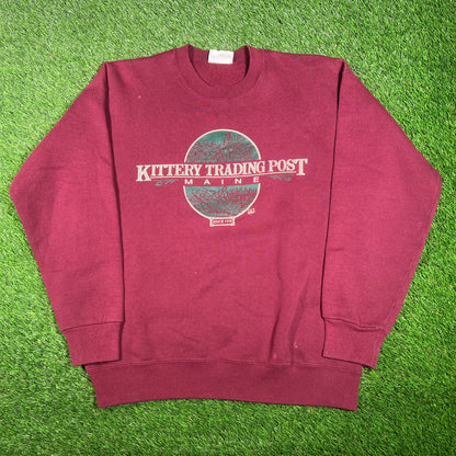 1990s "Kittery Trading Post" Maroon Crewneck Size XL USED v17640