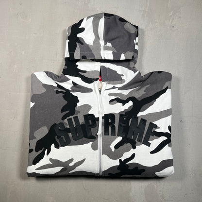 Supreme Arc Thermal Lined Zip Up Hooded Sweatshirt Snow Camo (2025) Size XL USED x17027