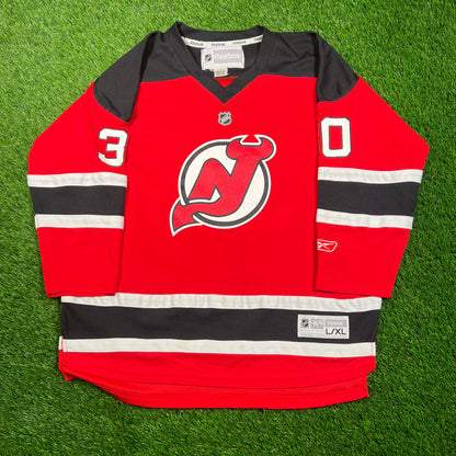 NJ Devils Brodeur Reebok Red Jersey Size Small USED v18746