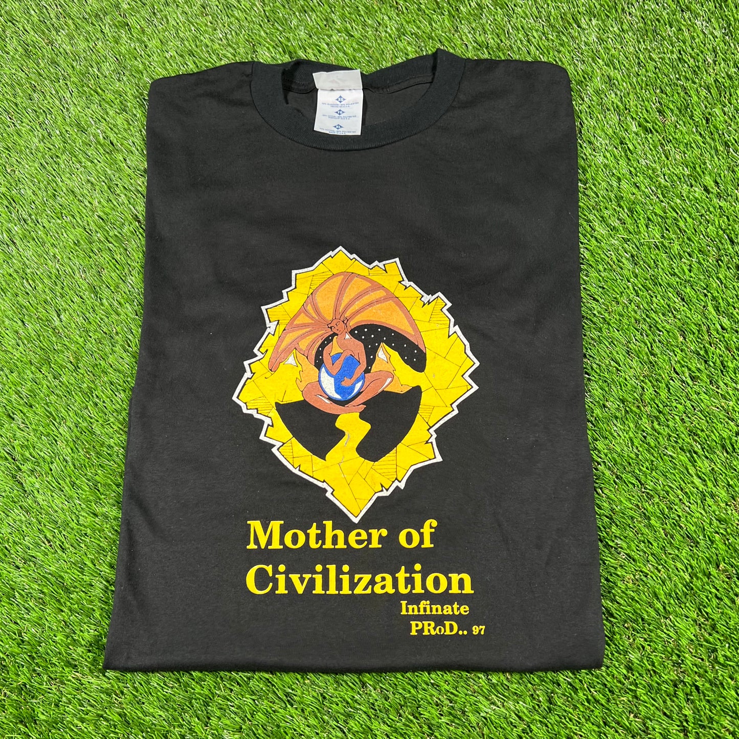 1997 Mother of Civilization Women March Black Tee Size XL USED v16823
