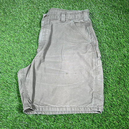 Carhartt Work Wear Olive Green Shorts Size 36 USED v16843