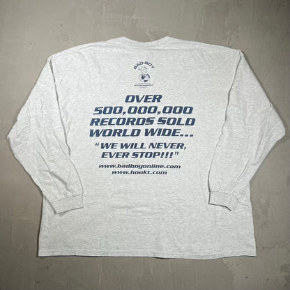 Y2K Bad Boy 4 Life Records Sold Grey Longsleeve Size XXL USED v20026
