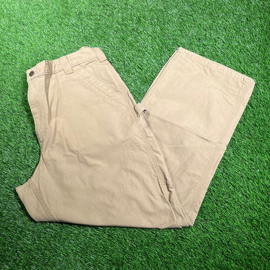 Carhartt Tan Work Wear Pants Size 36x30 USED v18077
