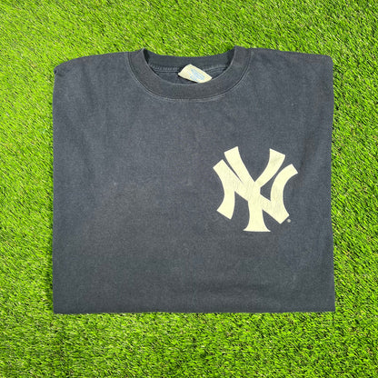 1990s Yankees 51 Williams Majestic Navy Blue Tee Size XL USED v17335