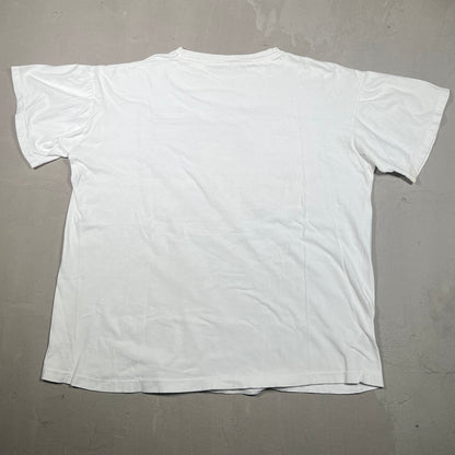 1992 Elvis Presley Pink Stamp White Cropped Tee Size Large USED v19163