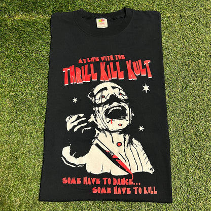 Y2K Thrill Kill Cult Black Tee Size XL USED v16109