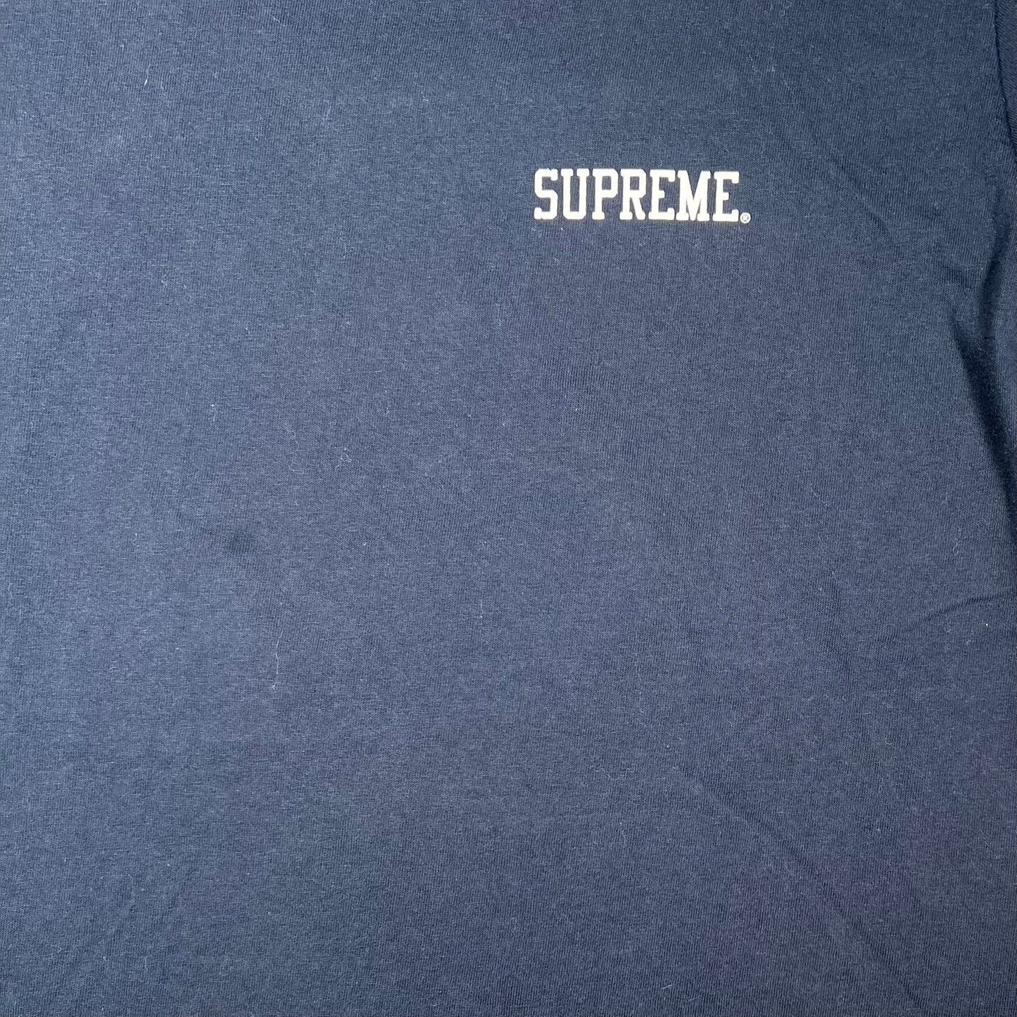 2015 Supreme ET Navy Tee Size Medium USED x14565