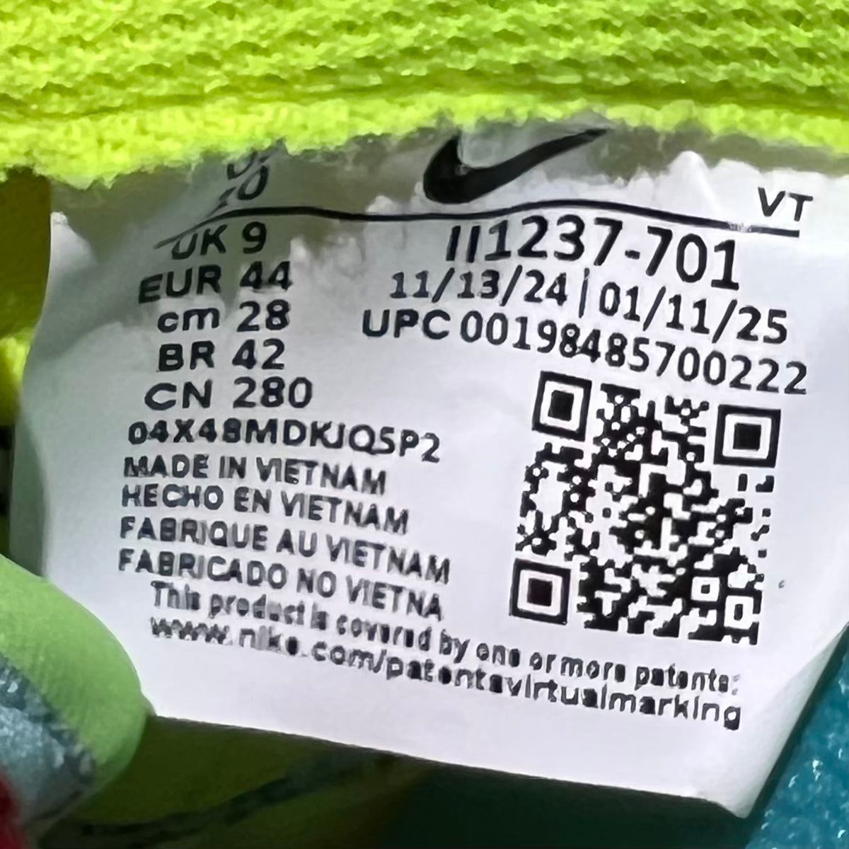 Nike Zoom Spiridon Barley Volt Hot Punch (2024) Size 10 USED s23262